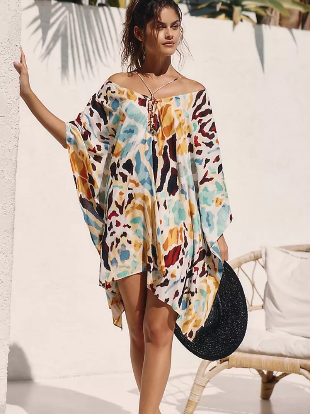 NWT By Anthropologie Printed Beach Cover-Up Dress | Resort Vacation Mini